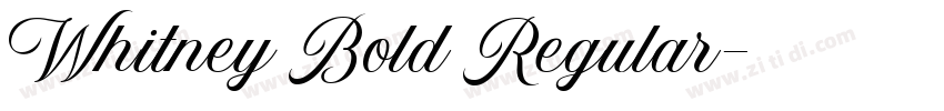 Whitney Bold Regular字体转换